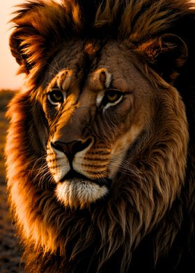 Majestic Lion Portrait