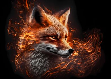 Fox made by fire