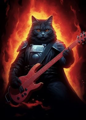 Feline Guitar Lord