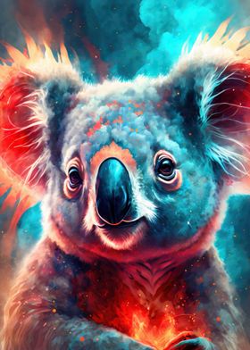 Mystical Neon Koala Bear