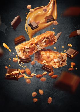 Caramel chocolate bar