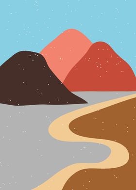 abstract mountain vector