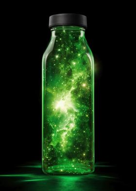 Green Galaxy in Glass