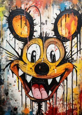 Crazy Mouse Painting Art