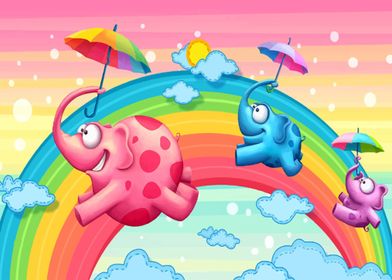 Rainbow Elephants