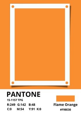 color pantone flame orange