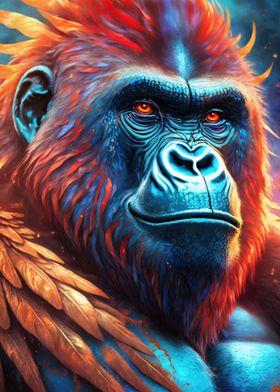 Mystical Neon Gorilla