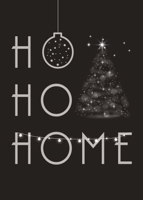Christmas Ho Ho Home black