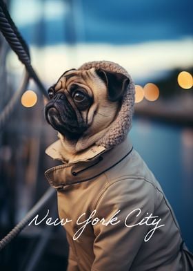 New York Harbor Pug Cute