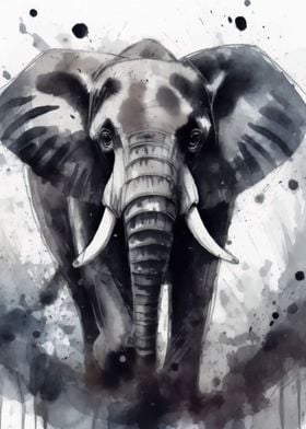 Watercolor Paint Elephant