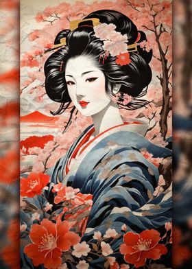 Vintage Japanese Geisha 