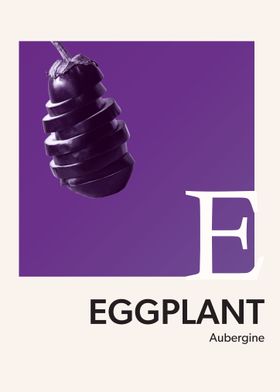 Color Alphabet Eggplant E