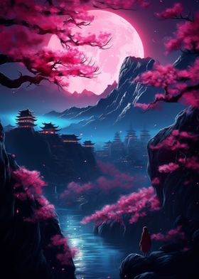 Sakura night tokyo geisha 