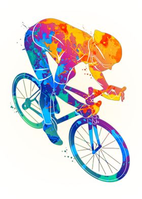 Cyclist on a race