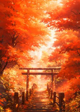 Autumn Torii Gate