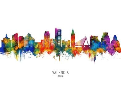 Valencia Spain Skyline