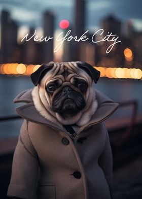 New York Winter Pug