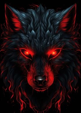 Wolf Red And Black Animals