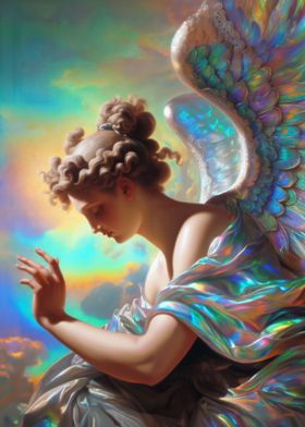 Heavenly Anime Angel' Poster, picture, metal print, paint by