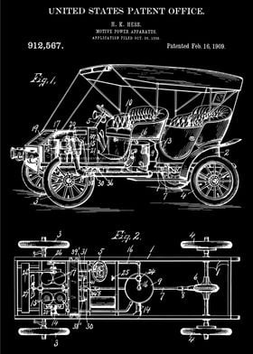 1909 Vintage Car Patent