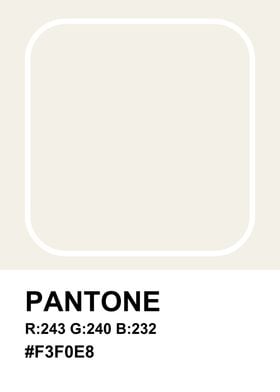 Color PANTONE WHITE CHOCo