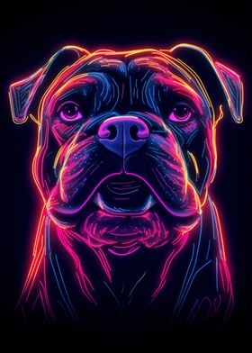 Neon Dog Pug