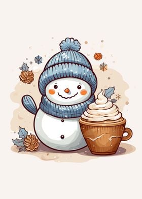 Cute Snowman Coffee