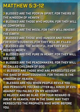 Beatitudes of Matthew vs3