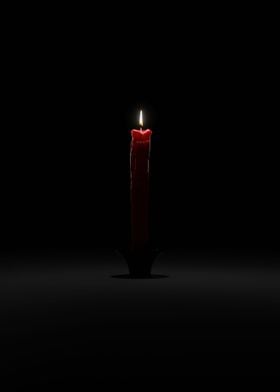 Minimalistic Red Candle