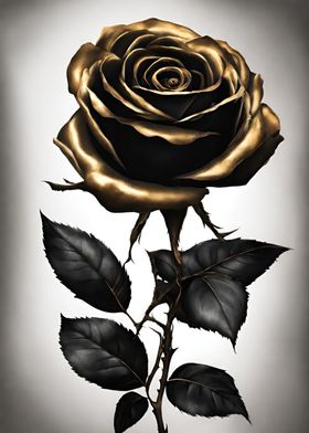 Black Gold Poster Roses