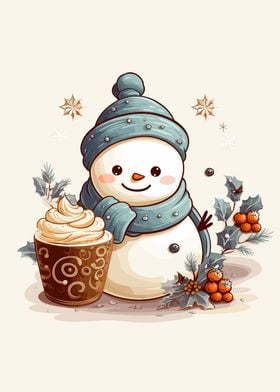 Cute Snowman Coffee