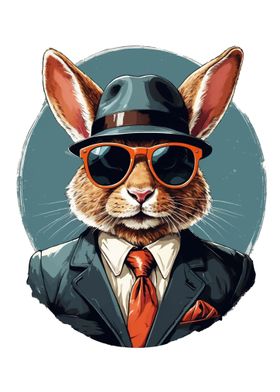 mafia rabbit illustration