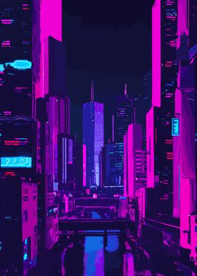 Japan Tokyo Neon Cityscape