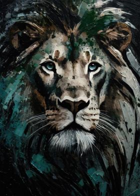 Oil Painted Lion