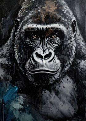 Oil Painted Gorilla