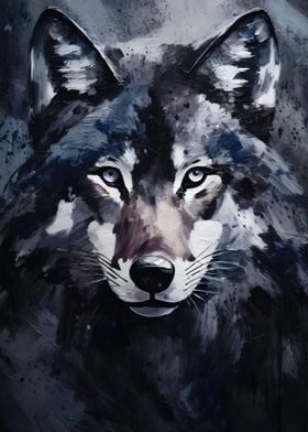Oil Painted Wolf