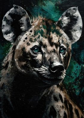 Oil Painted Hyena