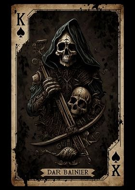 Skull Playing Card