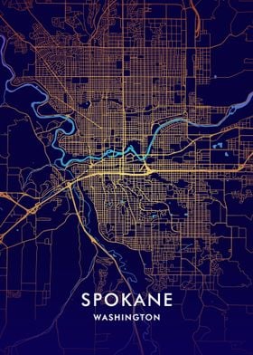 Spokane Washington map