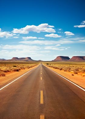 Lonely Road in outback