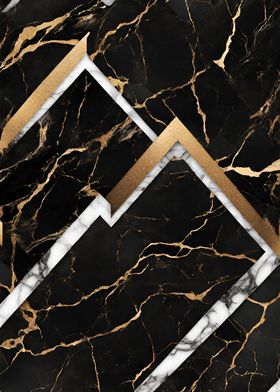 Marble Black Gold Poster