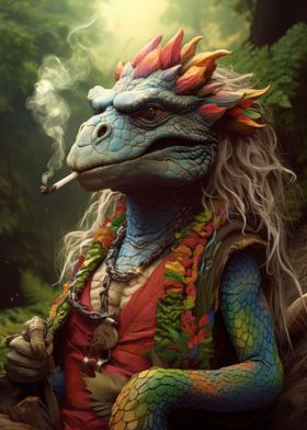 Hippie Dragon Smoking