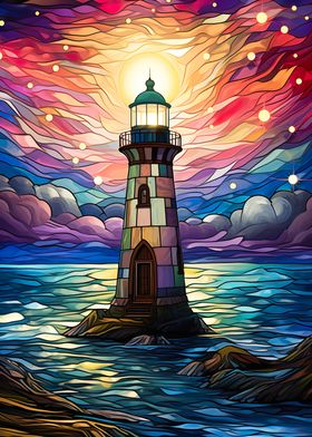 Lighthouse Stained Glass