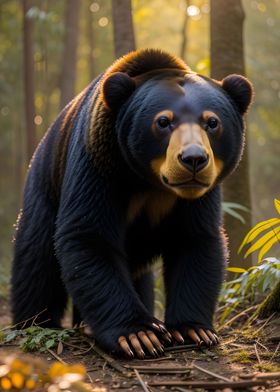 Sunrise sun bear animal