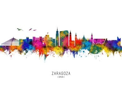 Zaragoza Spain Skyline