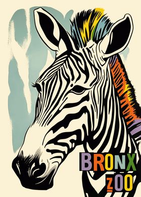 BRONX ZOO Retro Poster