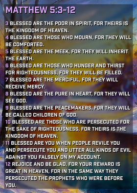 Beatitudes of Matthew vs4