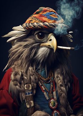 Hippie Eagle Smoking