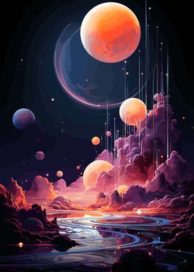 Landscape of alien world