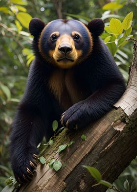 Sun Bear in forest